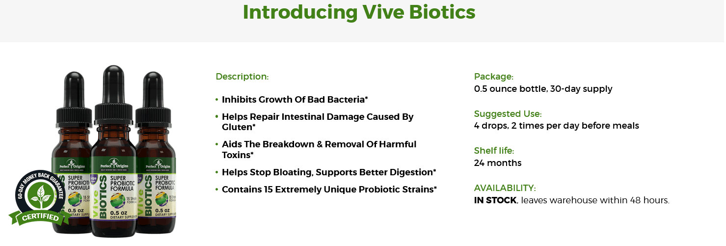 Vive Biotics facts
